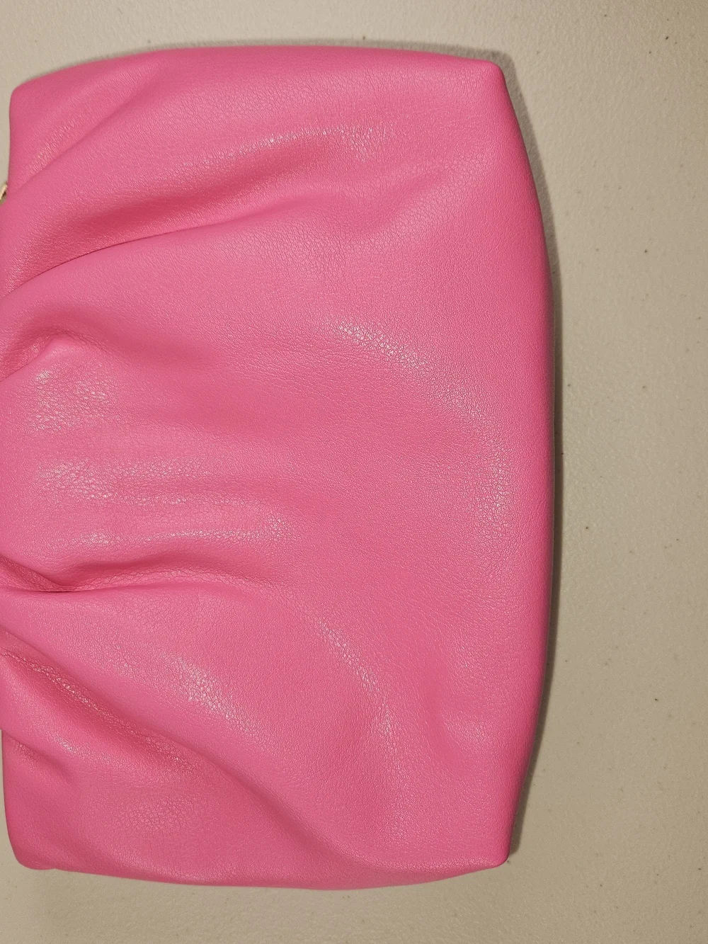 Elizabeth Arden Bright Pink Ruched Cosmetic Clutch